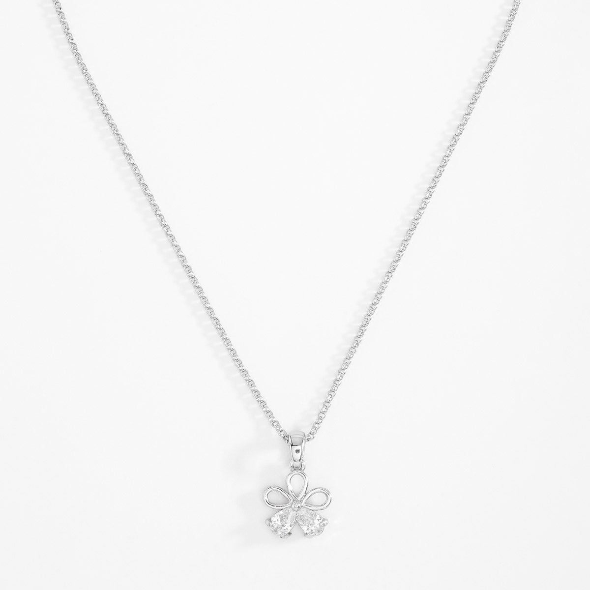 Nice & Bella Platinum Plated Earrings & Necklace with Crystal Color Nicestone