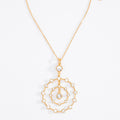 Nice & Bella Gold Plated Necklace & Earrings with Crystal Color Stones
