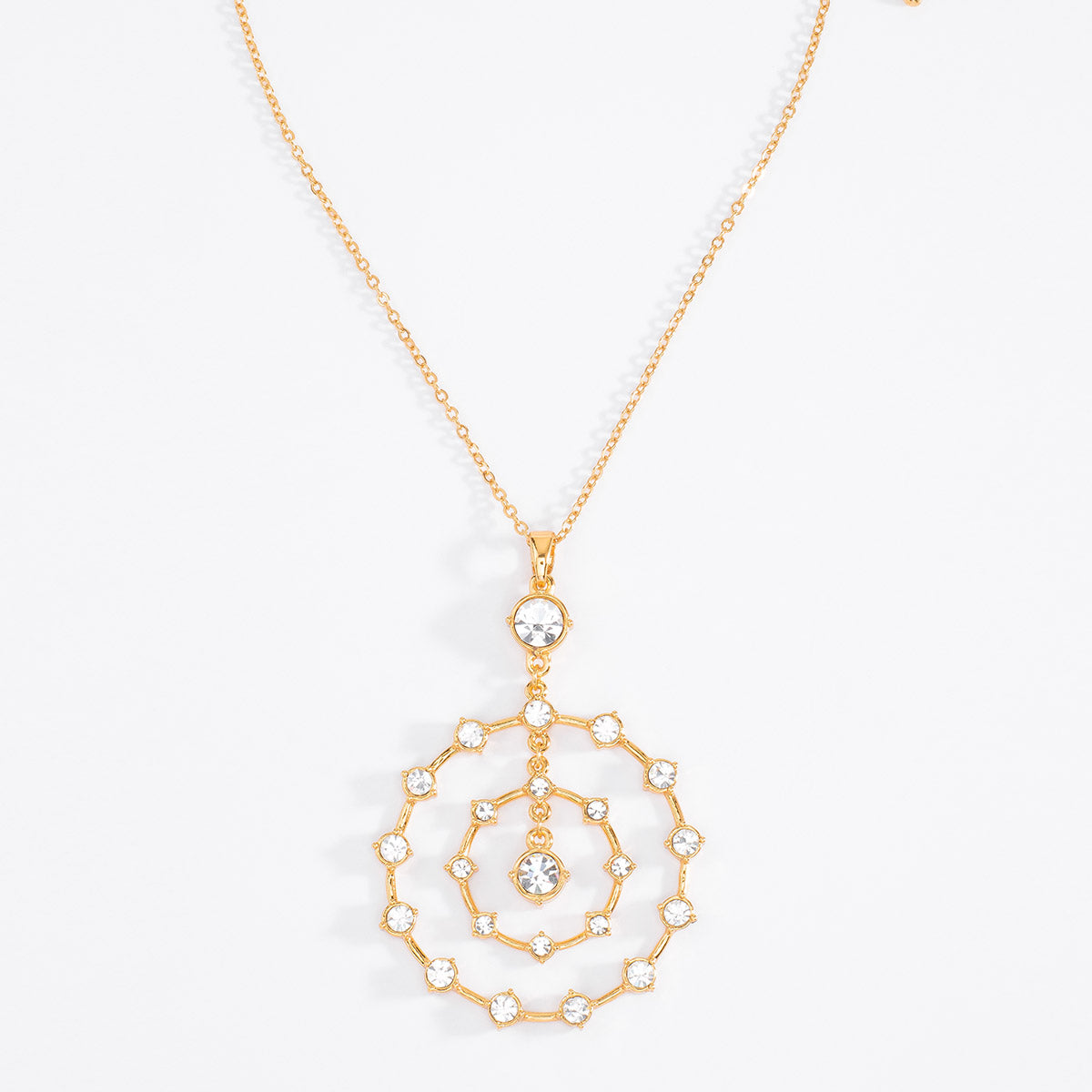 Nice & Bella Gold Plated Necklace & Earrings with Crystal Color Stones