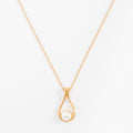 Nice & Bella Gold Plated Earrings & Necklace with Cream Pearl
