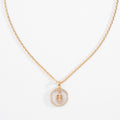 Nice & Bella Gold Plated Necklace with Round Cross In The Middle