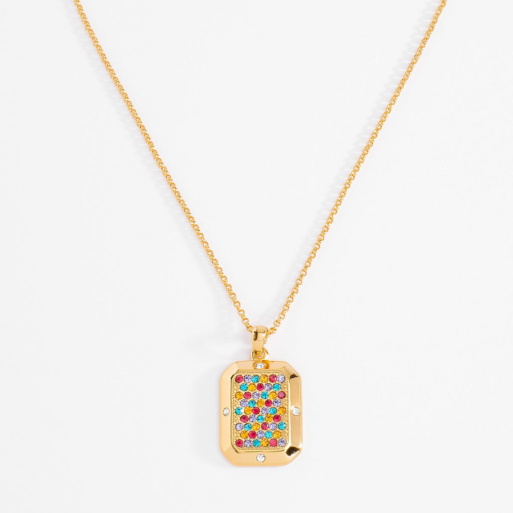 Nice & Bella Gold Plated Necklace, Earrings & Bracelet with Stones Of Various Colors