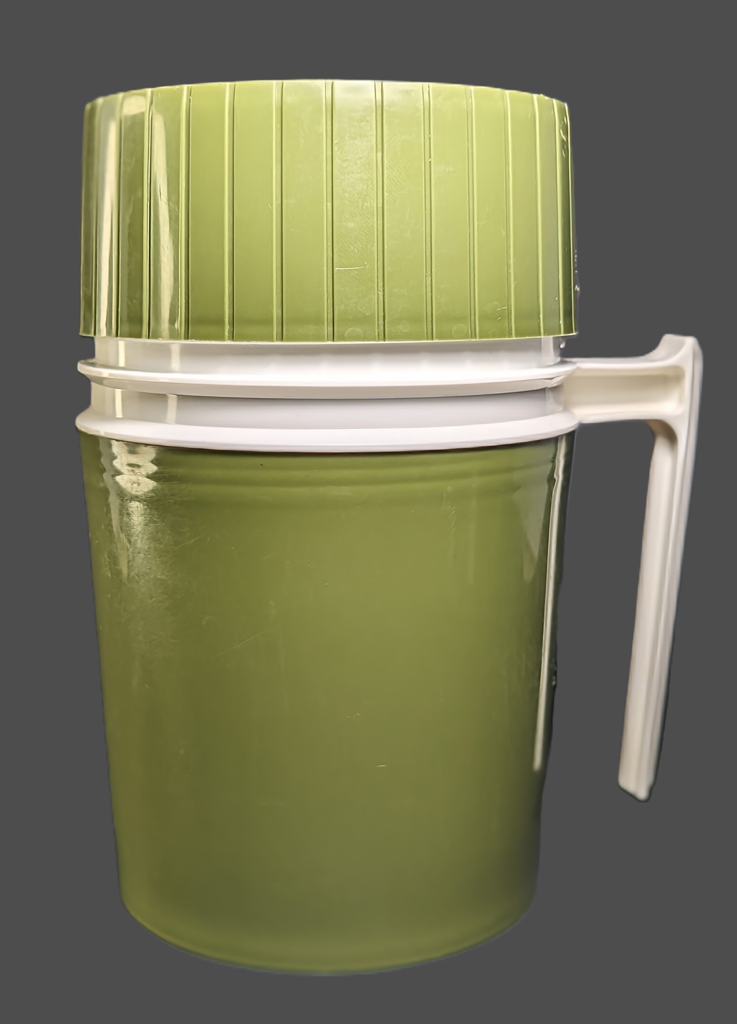 Vintage Thermos Model 7002 Insulated Hot Cold Vacuum Jar 10oz Container Green