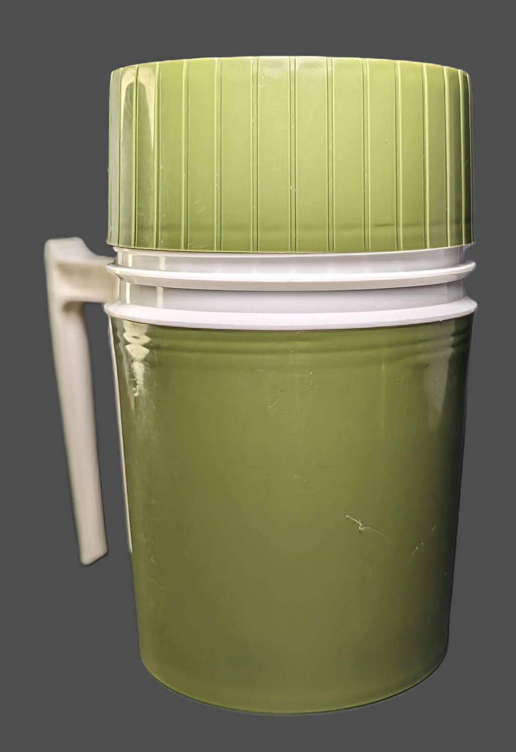 Vintage Thermos Model 7002 Insulated Hot Cold Vacuum Jar 10oz Container Green