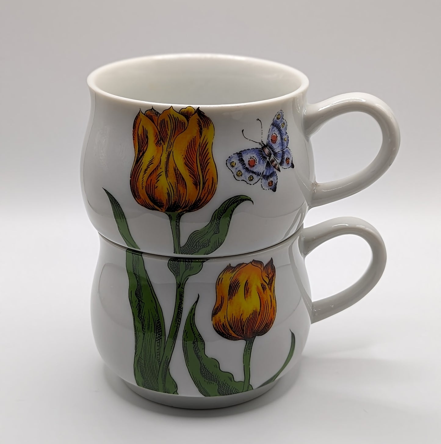 A Set of Tulip stackable teacups