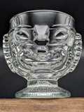 Tiki Bar Mug Cup Happy Sad Face Vintage Glass Hawaiian 2 Sided.