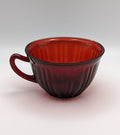 Glass Royal Ruby Red OLD CAFE Coffee Cup Vintage