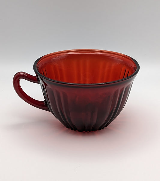 Glass Royal Ruby Red OLD CAFE Coffee Cup Vintage