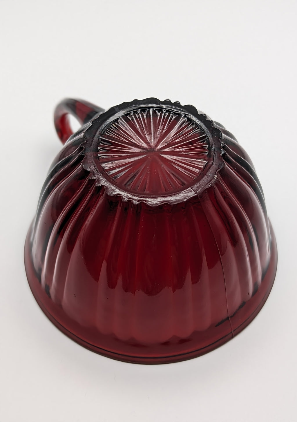 Glass Royal Ruby Red OLD CAFE Coffee Cup Vintage