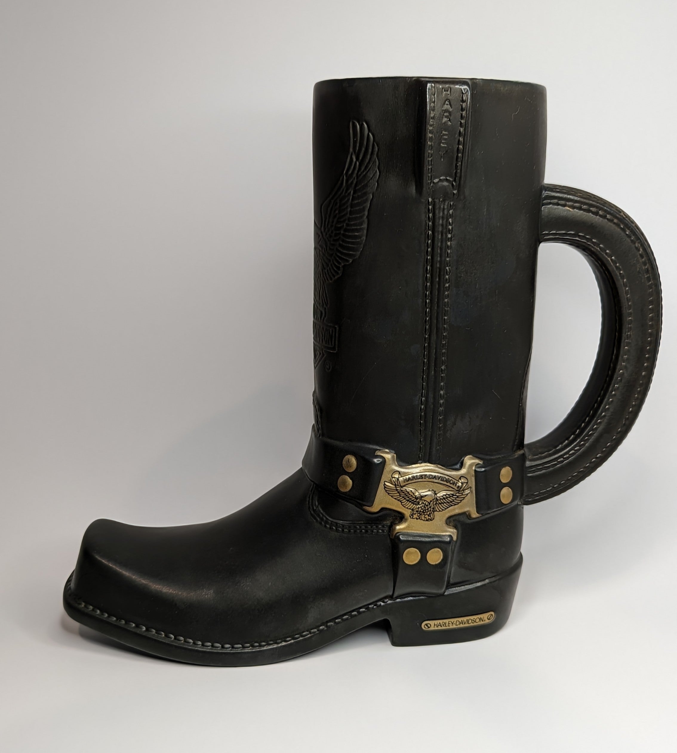 Harley-Davidson Black Boot Stein Mug Engineer of the Road Special Edition 1998