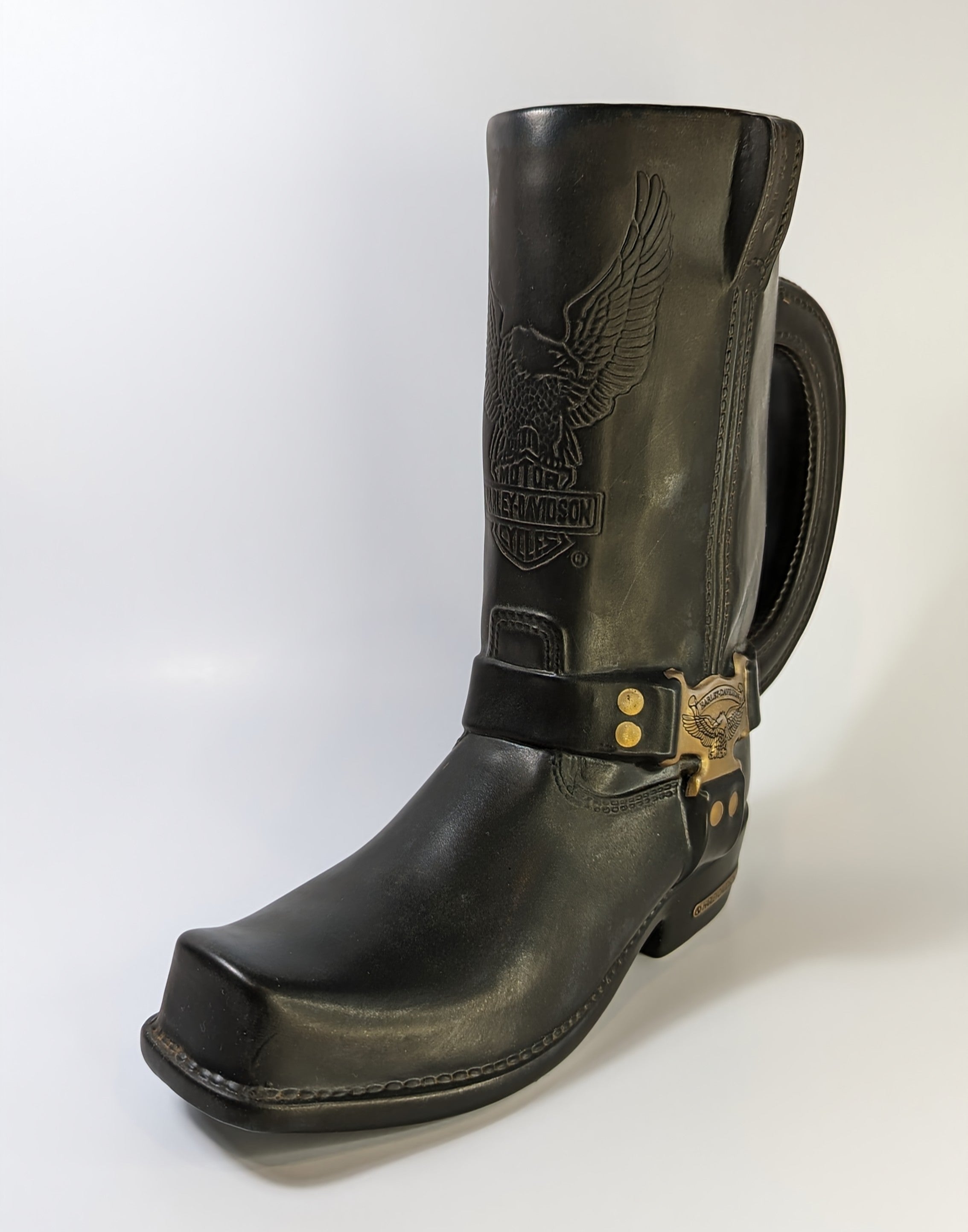 Harley-Davidson Black Boot Stein Mug Engineer of the Road Special Edition 1998