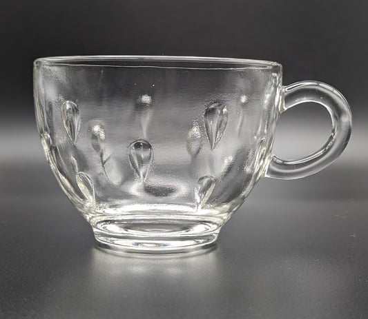 A Vintage Hazel Atlas Teardrop Crystal Cup 4oz