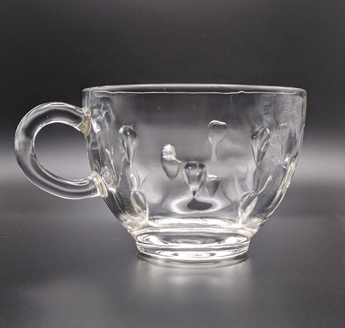 A Vintage Hazel Atlas Teardrop Crystal Cup 4oz