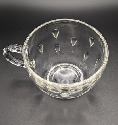 A Vintage Hazel Atlas Teardrop Crystal Cup 4oz