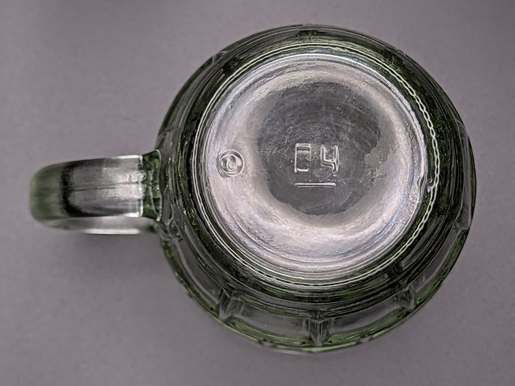 Vintage Light Green Block Pattern Barrel Mug