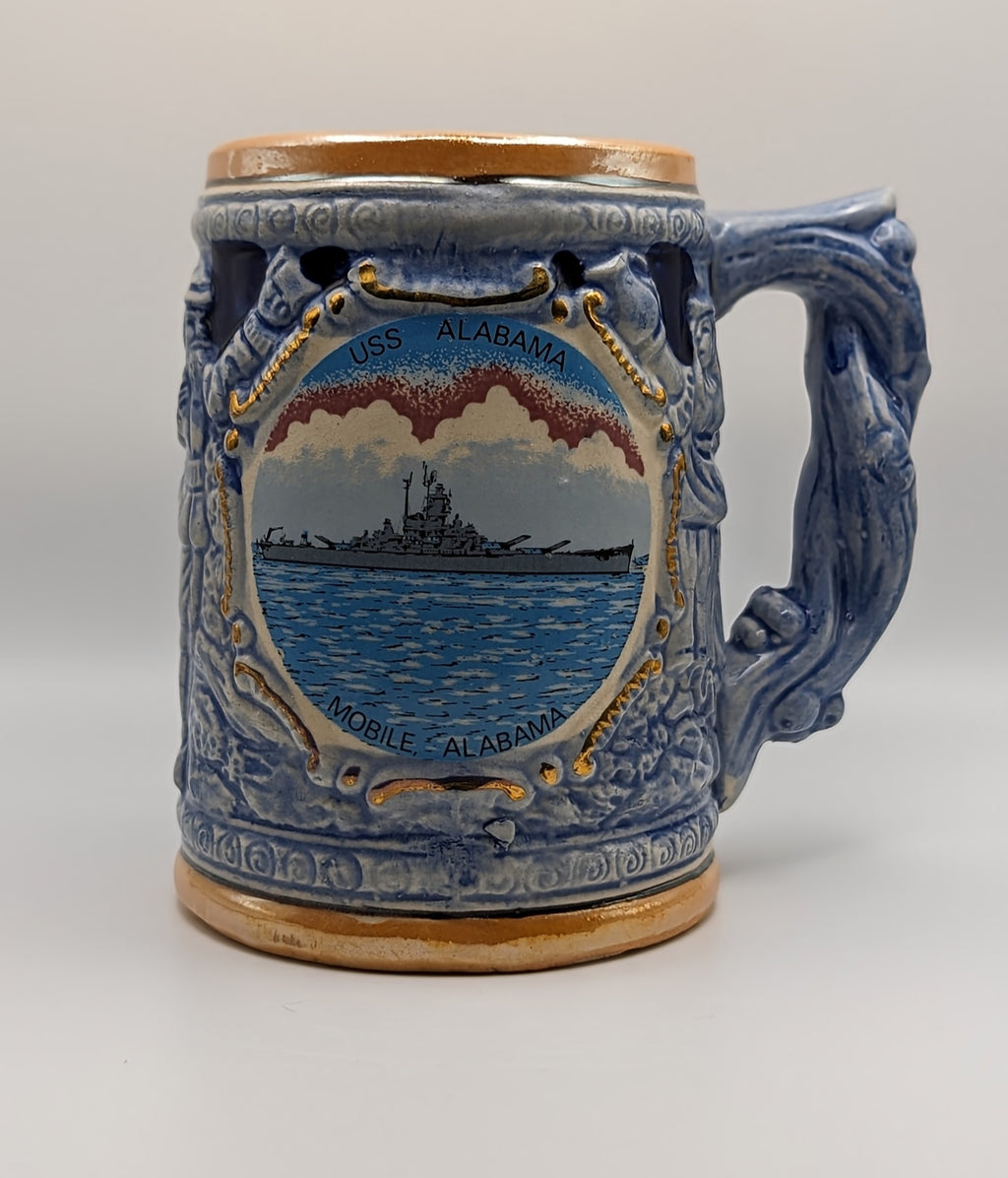 USS Alabama Battleship Mobile Ceramic Vintage Mug