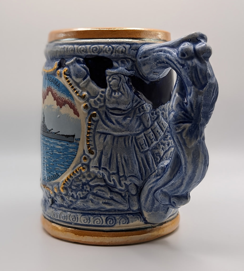 USS Alabama Battleship Mobile Ceramic Vintage Mug