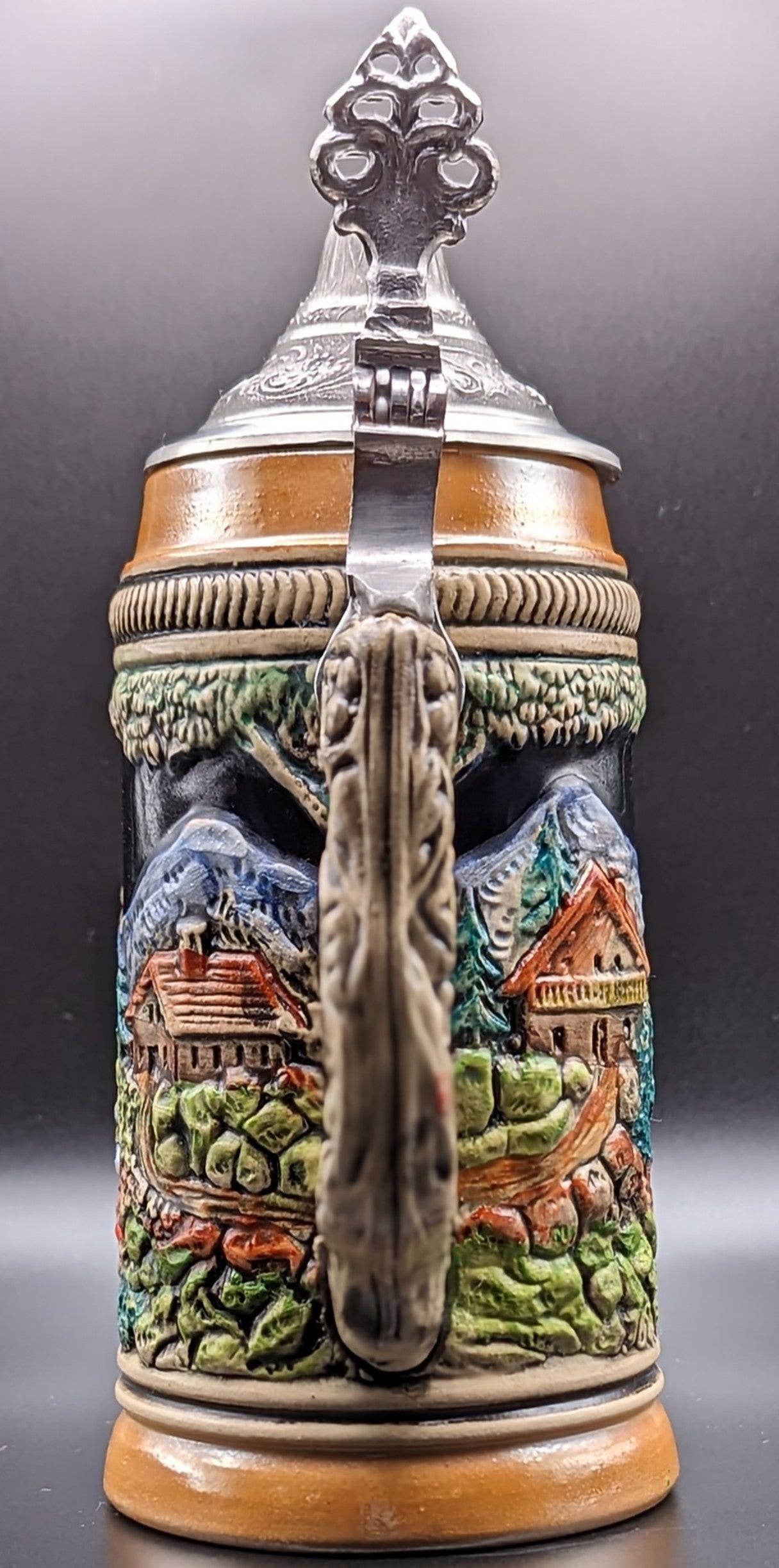 Vintage German Lidded Ceramic Beer Stein