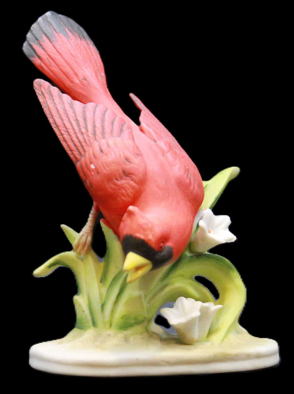 Vintage Lefton China Hand Painted Cardinal Figurine Head Down