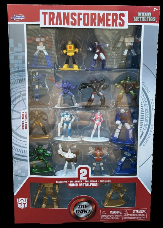 Jada Toys G1 & Beast Wars Transformers 1.65" 18-Pack Nanofigs Multi-Pack Series 3