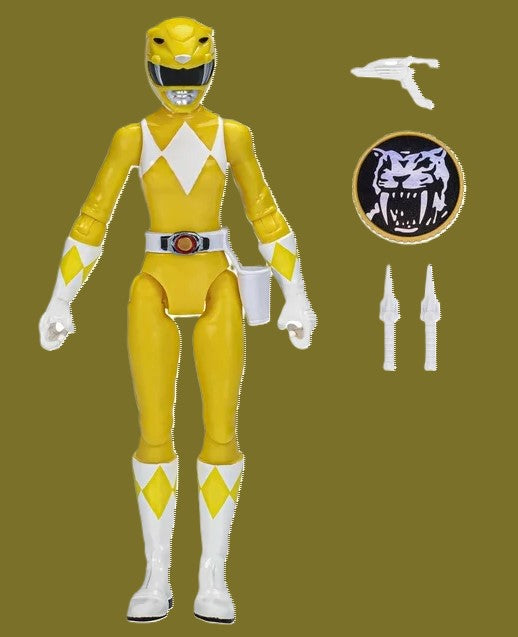 Power Rangers: Mighty Morphin Yellow Ranger Toy Action Figure – 4RJNE ...