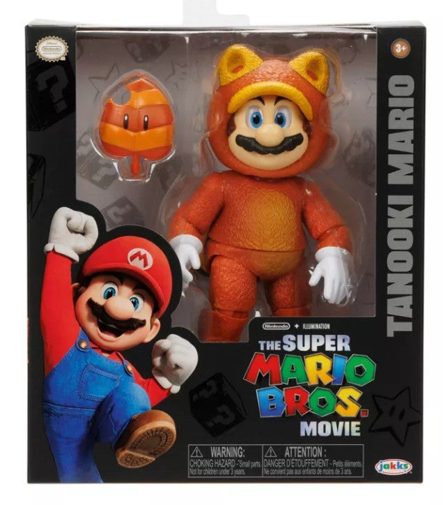 Nintendo Super Mario Bros. The Movie Tanooki Mario 5-Inch Figure (with Super Leaf)
