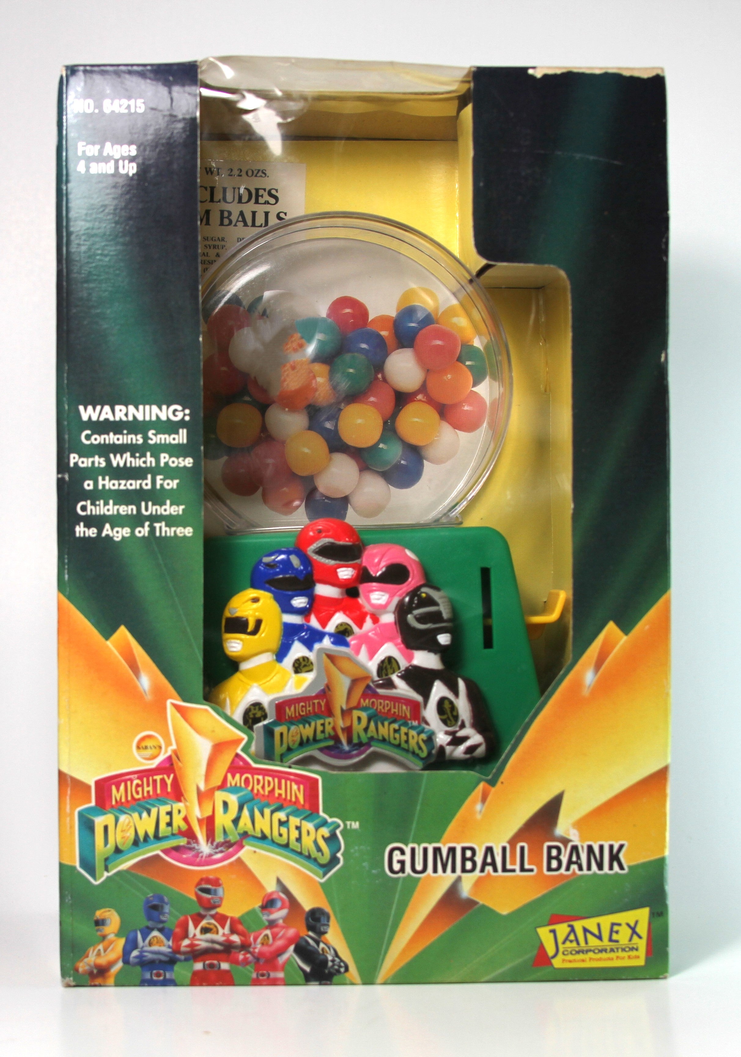 Vintage 1994 MIGHTY MORPHIN POWER RANGERS GUMBALL COIN BANK